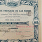 Historische Aktie 1907 Société Française du Gaz Marot Rarität für Sammler