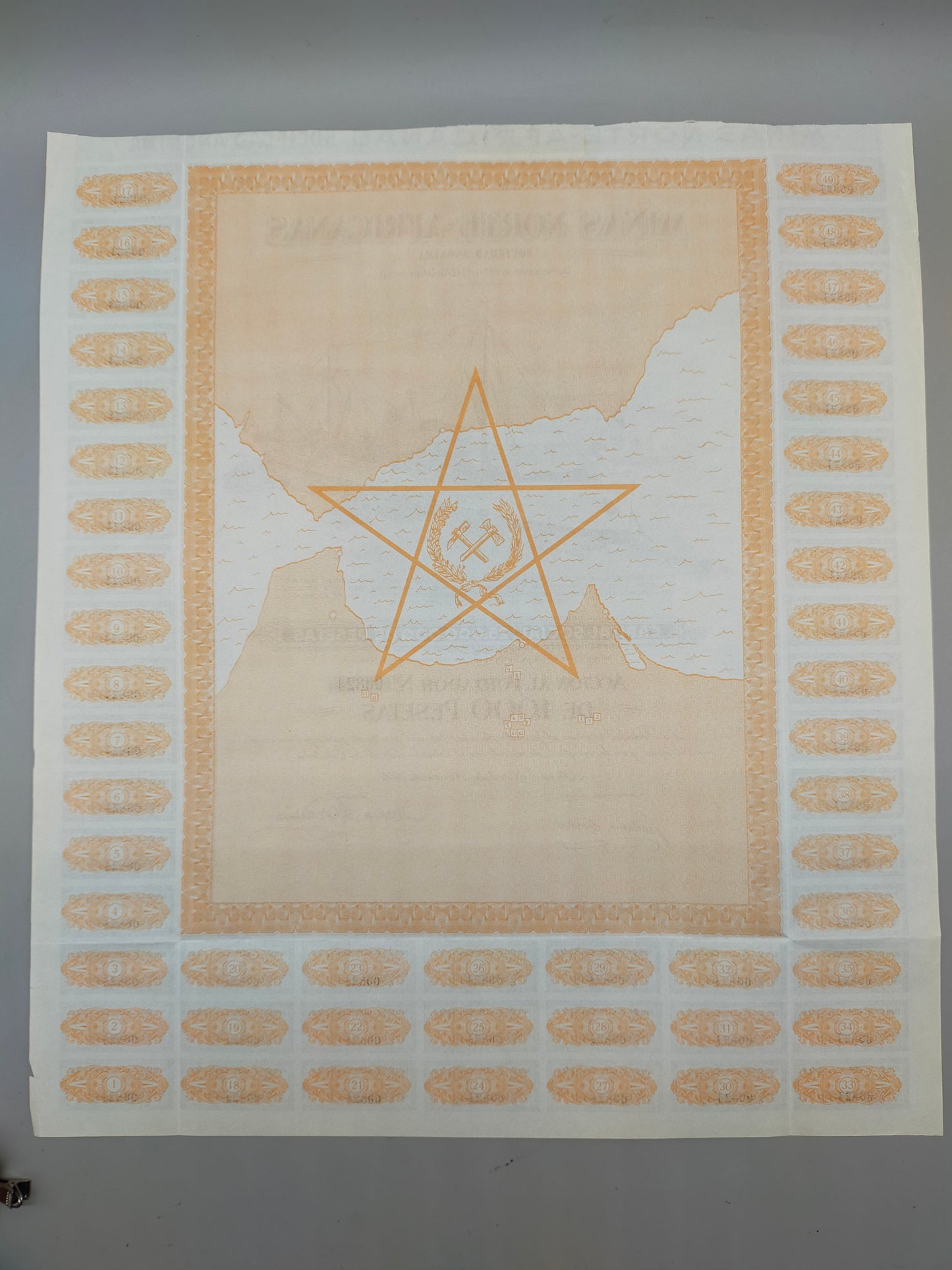 Historische Aktie Minas Norte-Africanas 1956 Beni-Enzar (Marokko)