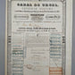Historische Canal de Urgel Aktie – Barcelona 1853, 2 Acciones