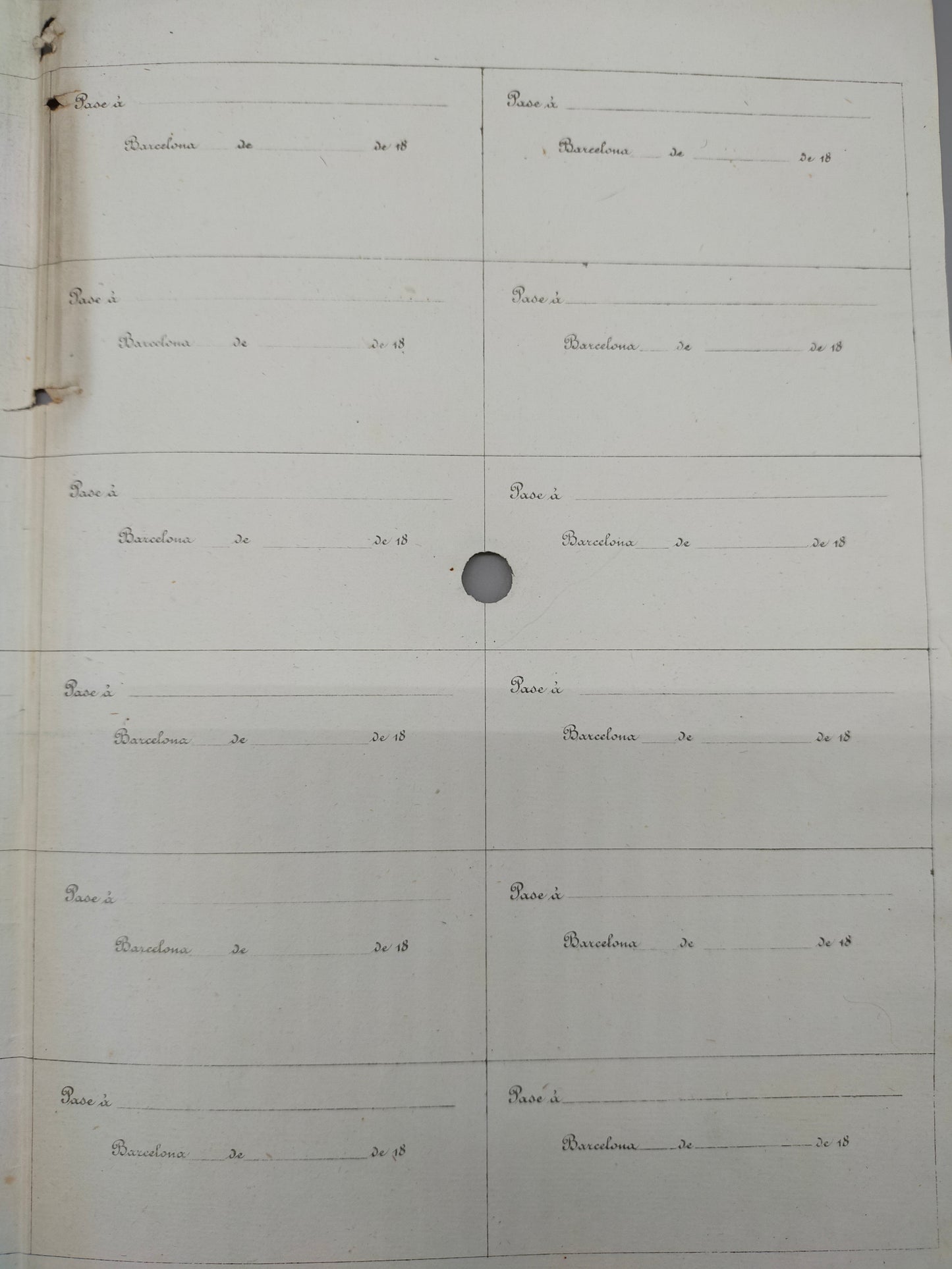 Historische Canal de Urgel Aktie – Barcelona 1853, 2 Acciones