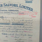 Historische Aktienurkunde Maritime Salvors Limited von 1920