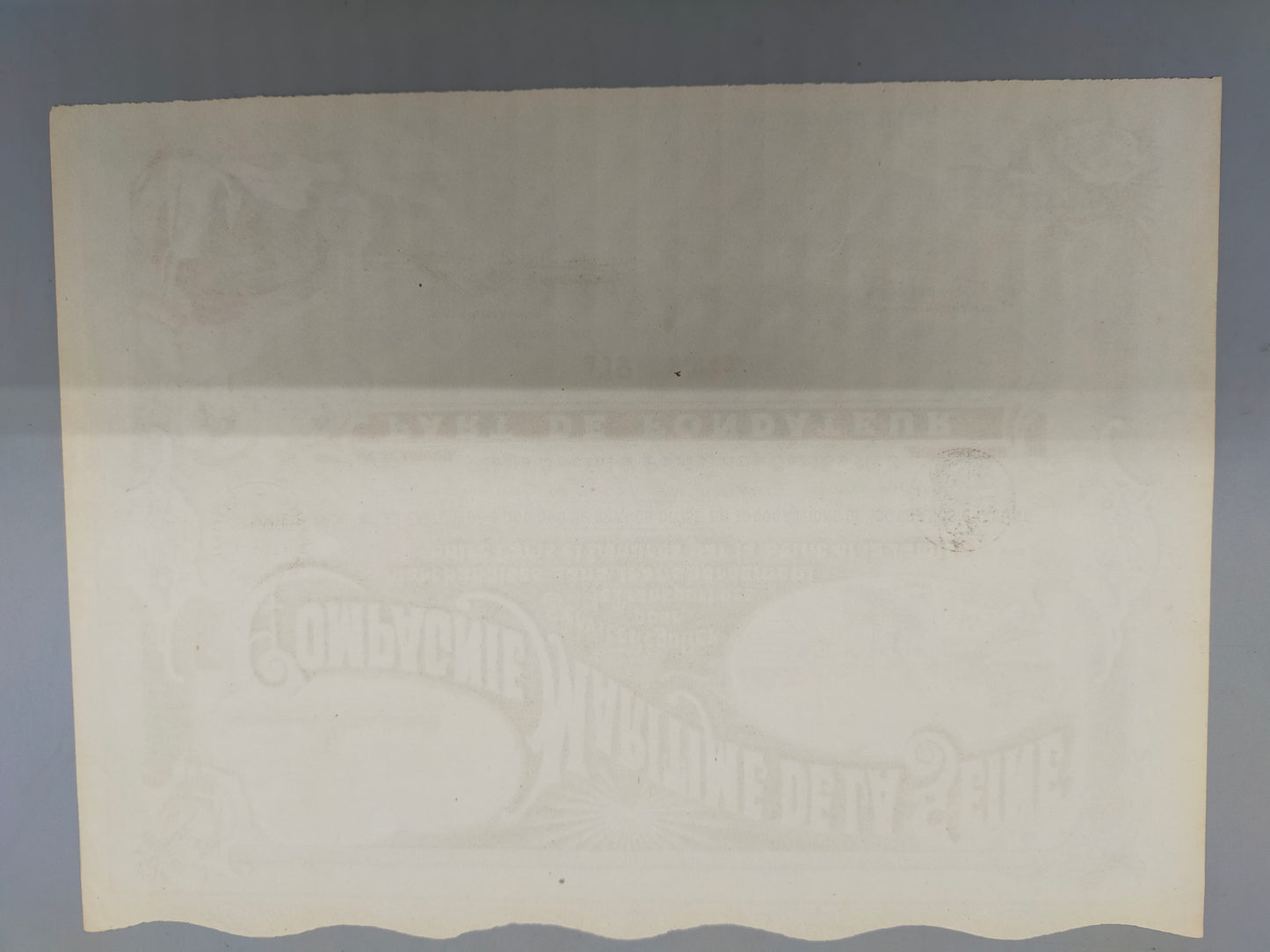 Antike Historische Aktie Compagnie Maritime de la Seine Paris 1899