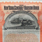 Antike Gold Bond Aktie New York Central & Hudson River Railroad