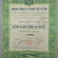 Historische Aktie der Magasins Généraux et Entrepôt Réel de Tunis – 1907