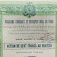 Historische Aktie der Magasins Généraux et Entrepôt Réel de Tunis – 1907