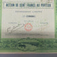 Historische Aktie der Magasins Généraux et Entrepôt Réel de Tunis – 1907