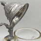 Antiker Glas Krug mit Zinndeckel Klassisches Design