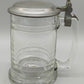 Klassischer WMF Krug aus Glas Mit Zinndeckel & Daumenruhe