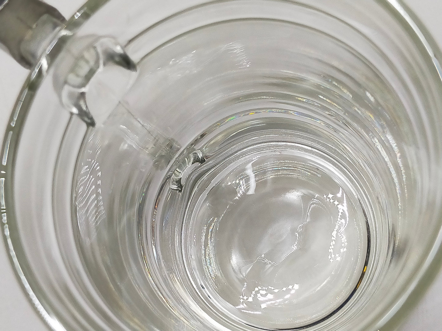 Klassischer WMF Krug aus Glas Mit Zinndeckel & Daumenruhe