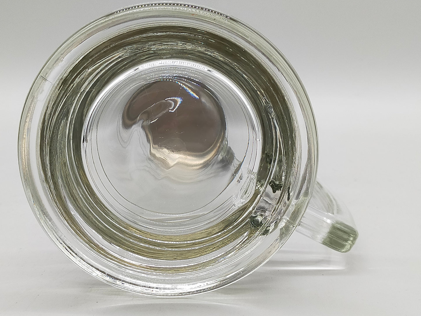 Klassischer WMF Krug aus Glas Mit Zinndeckel & Daumenruhe