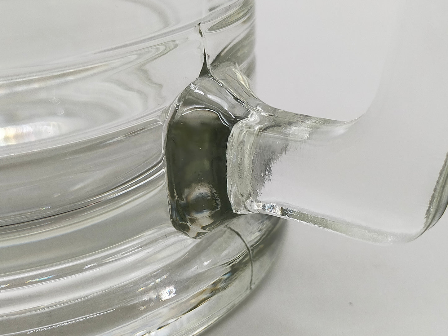Klassischer WMF Krug aus Glas Mit Zinndeckel & Daumenruhe