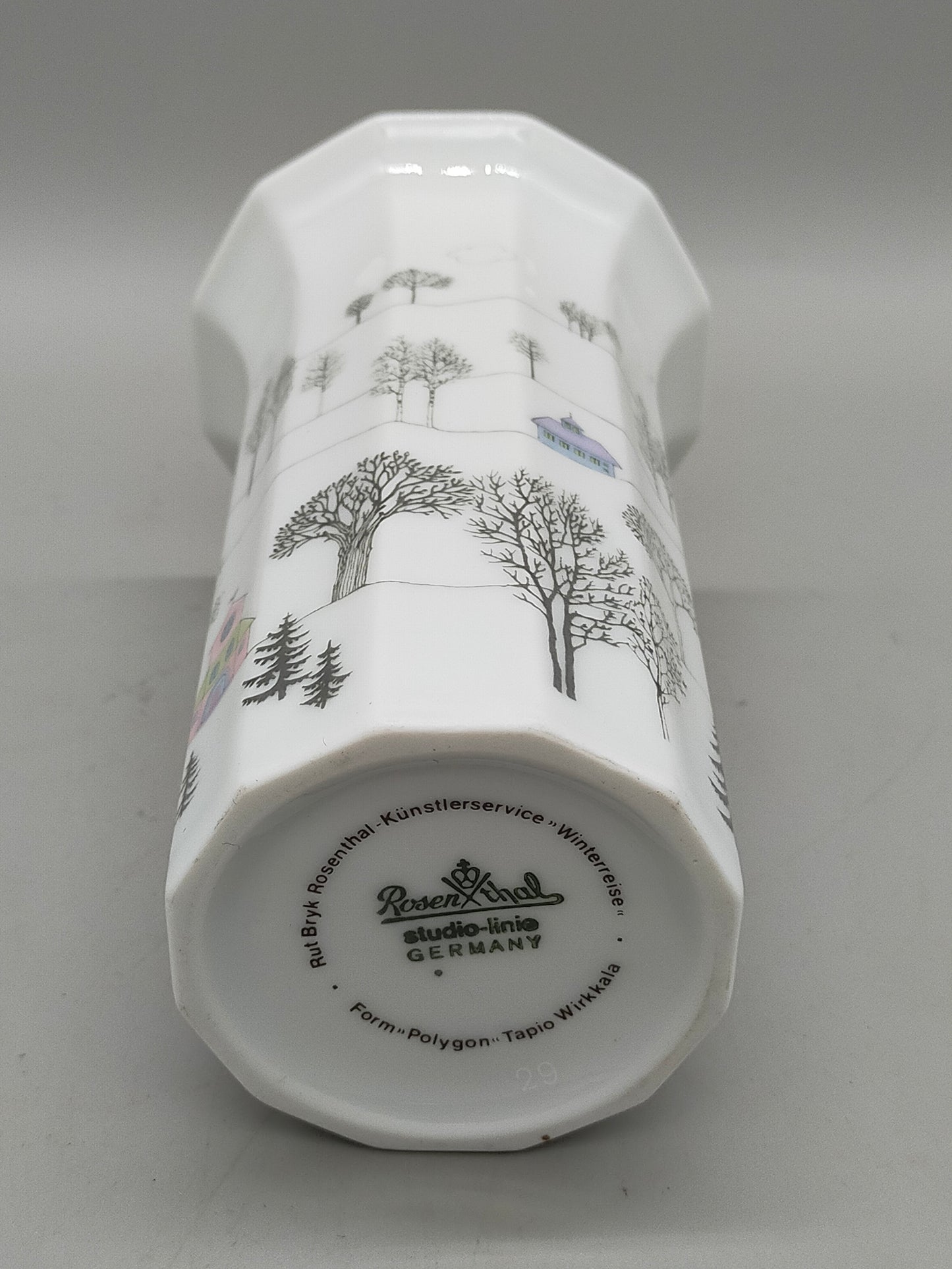 Rosenthal Polygon Vase Winterreise Design Rut Bryk