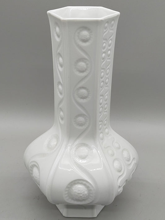 Schöne Schumann Arzberg Vase Weißes Relief