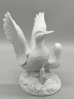 Exklusive Porzellan Figur Zwei Enten in Dynamischer Pose