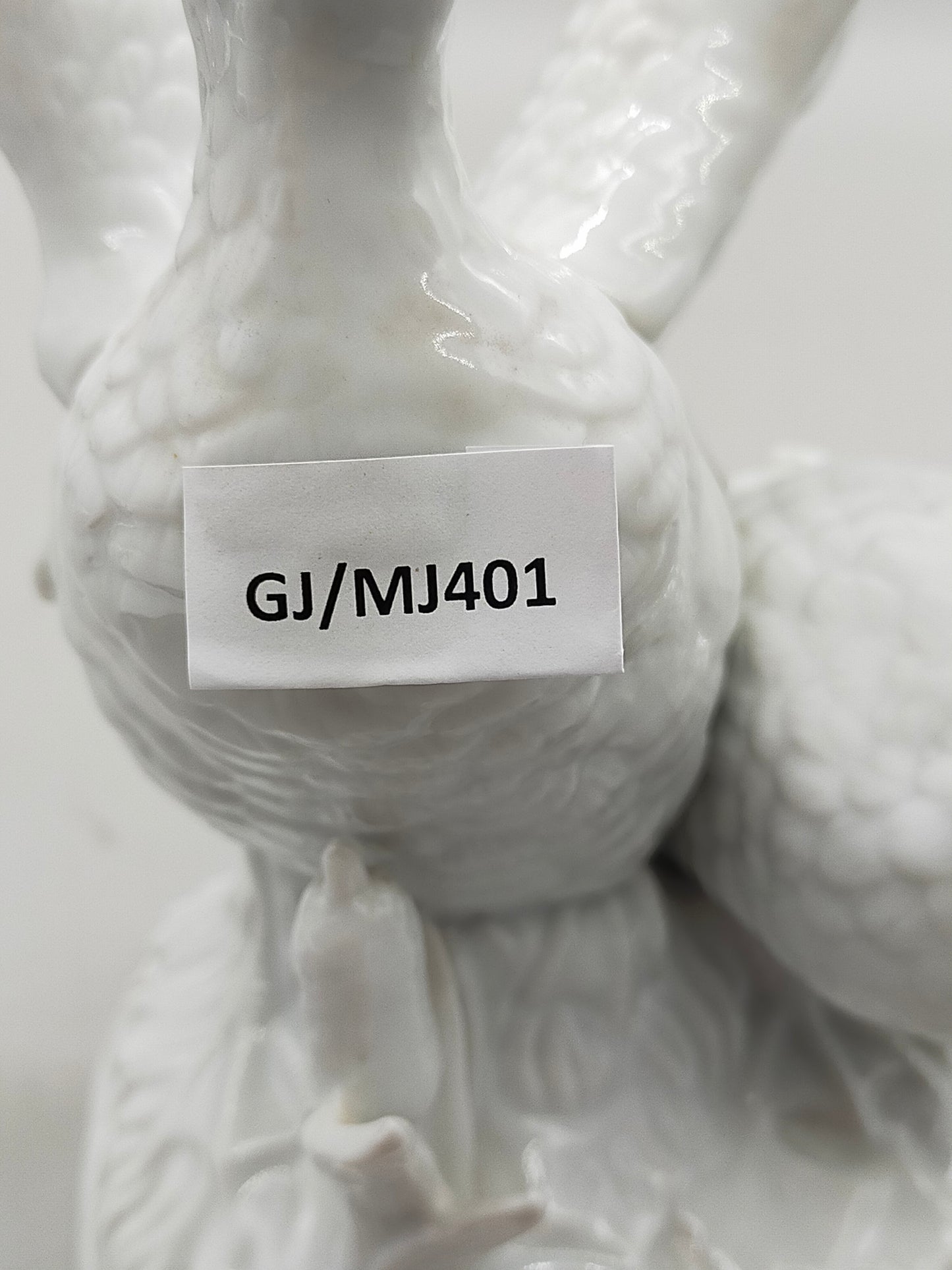 Exklusive Porzellan Figur Zwei Enten in Dynamischer Pose