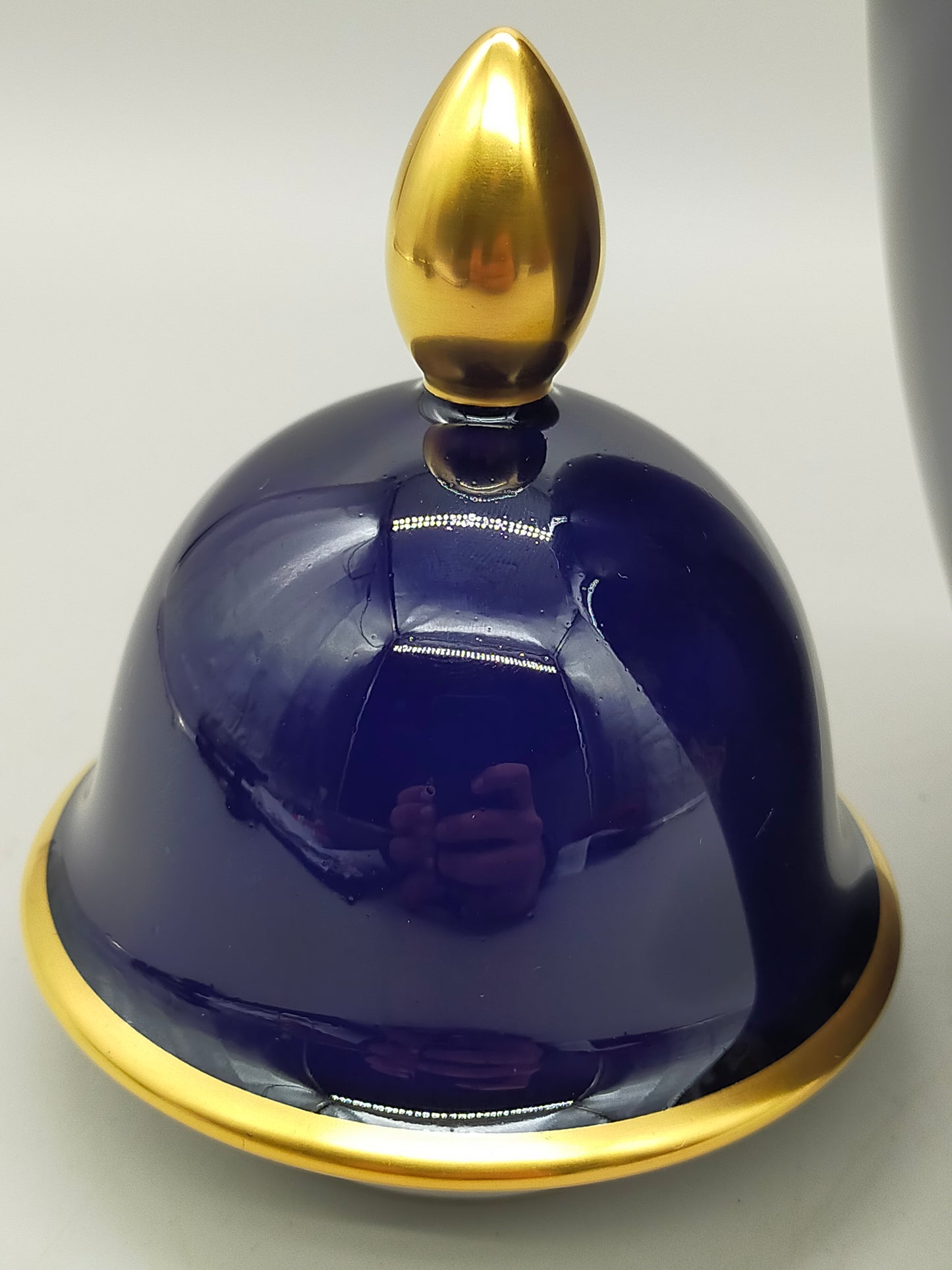 Elegante Heinrich Porzellan Vase Echt Kobalt mit Golddekor
