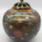 Prachtvolle Japanische Cloisonné Deckeldose Florales Design Goldakzente