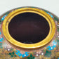 Prachtvolle Japanische Cloisonné Deckeldose Florales Design Goldakzente
