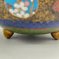 Prachtvolle Japanische Cloisonné Deckeldose Florales Design Goldakzente