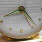 Vintage Dugena Tisch Uhr Goldfarbenes Mid-Century Design