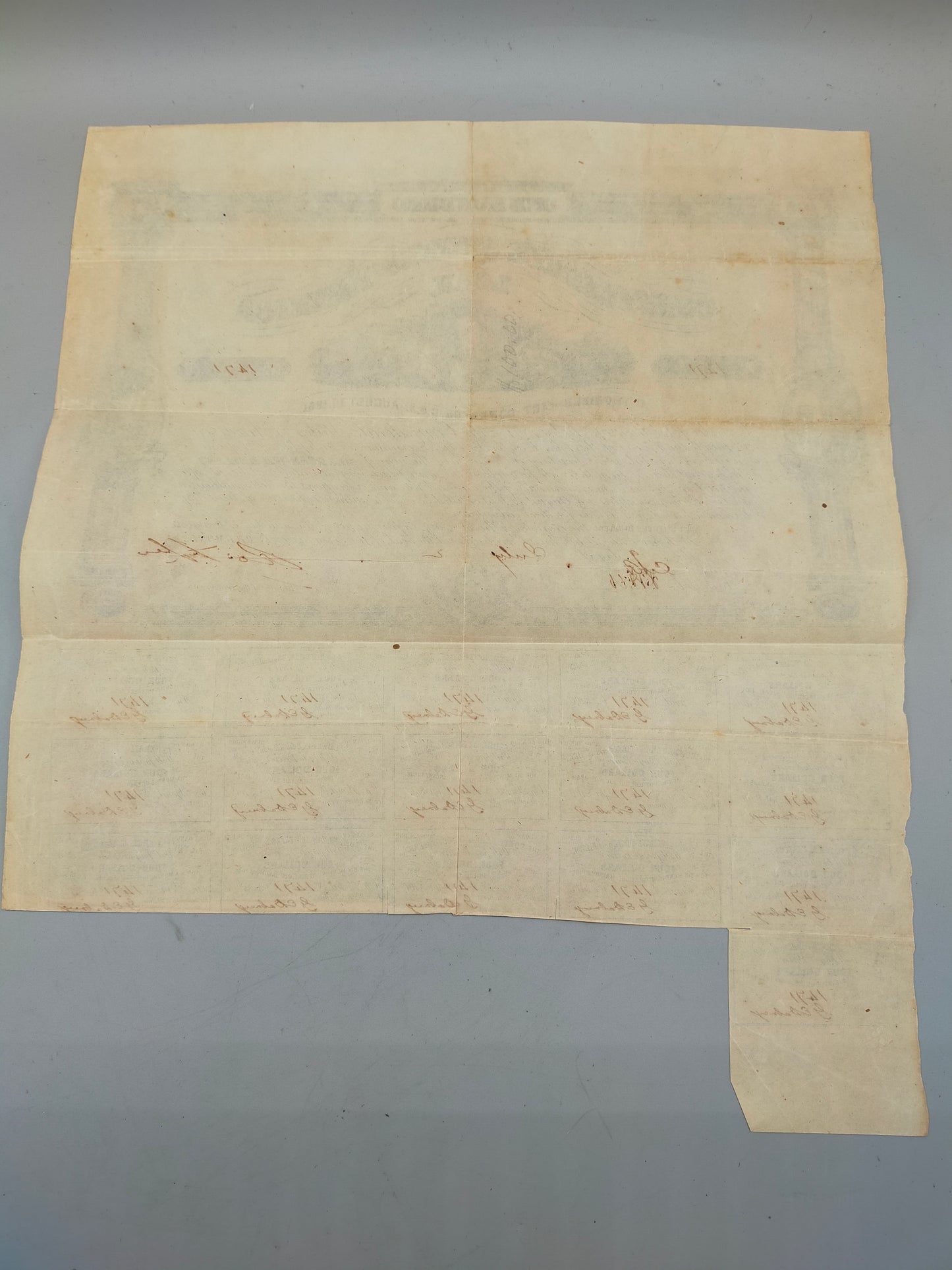 Historische Confederate States of America 100 Dollar Anleihe von 1862