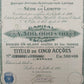 Historische Aktie Companhia Colonial de Navegação 1922 Lobito Angola