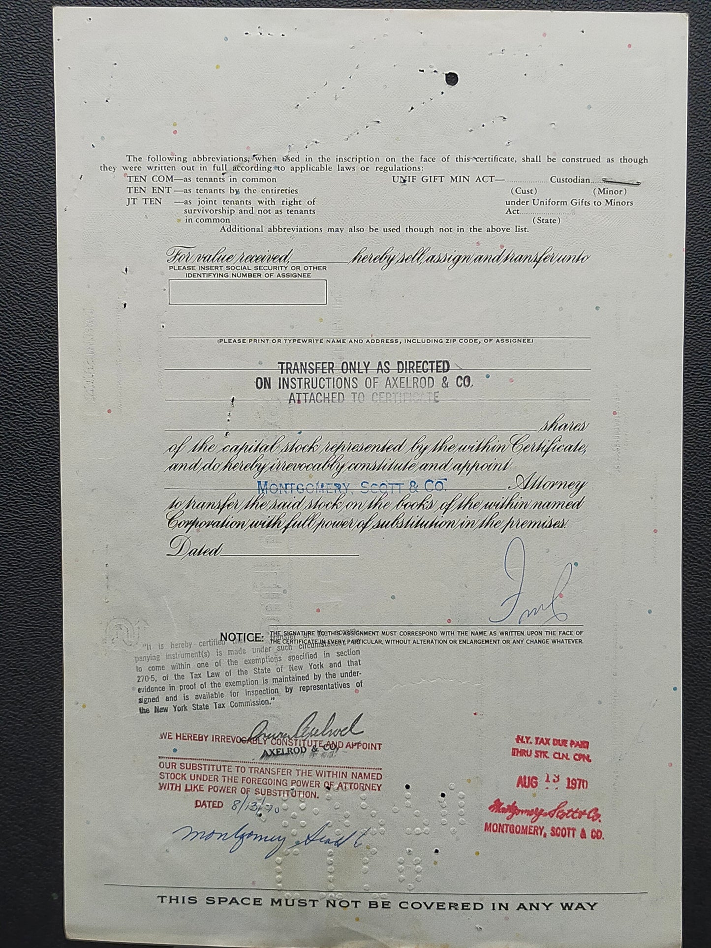 Historische Seatrain Lines Aktie 1969 Antikes Wertpapier
