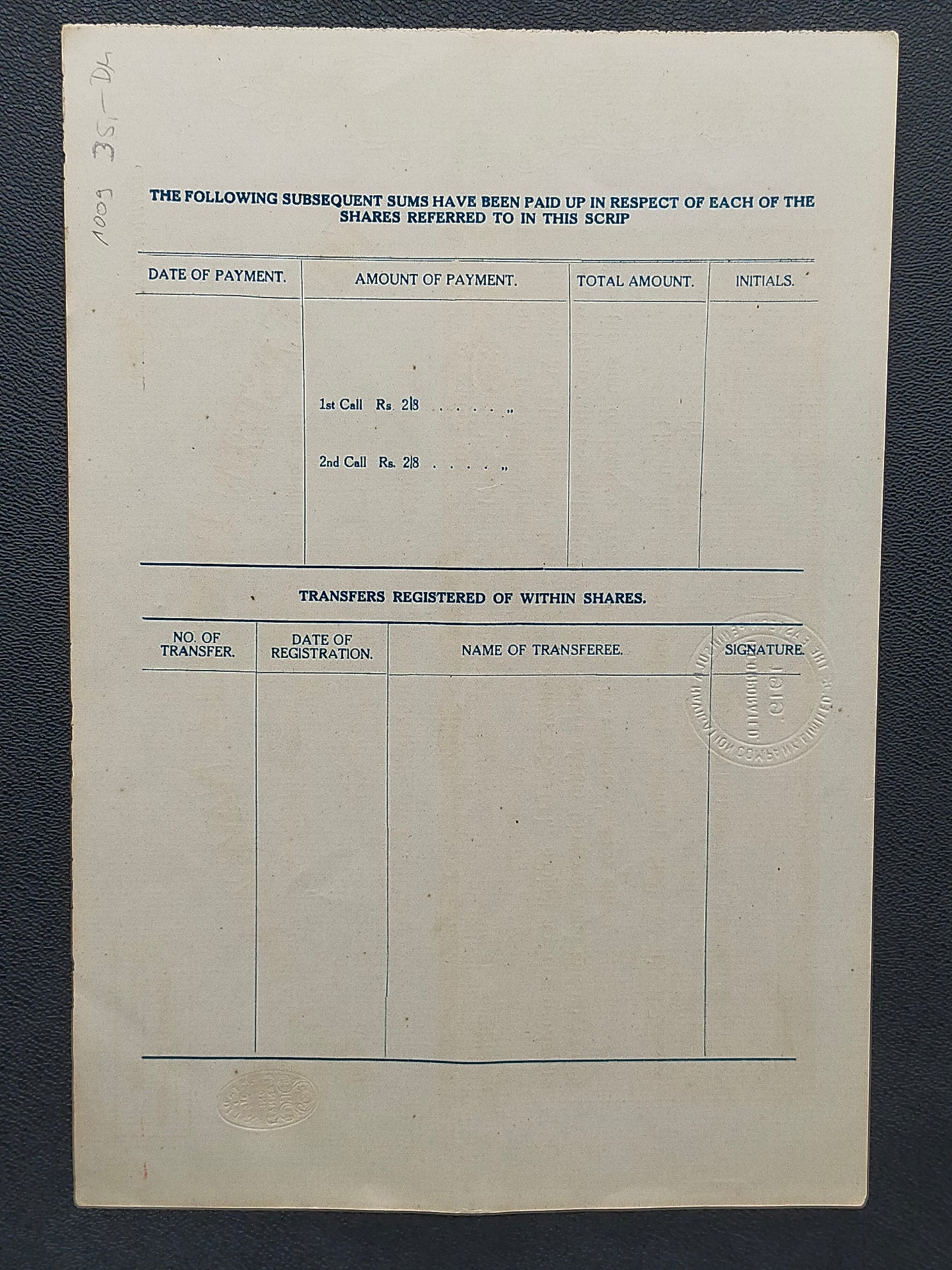Historische Aktie 1920 Eastern Peninsula Navigation Co Ltd