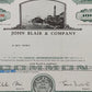 Historische Aktie John Blair & Company 100 Shares von 1968