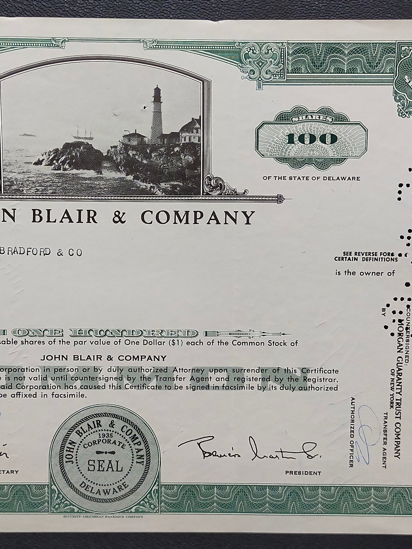 Historische John Blair & Company Aktie von 1967