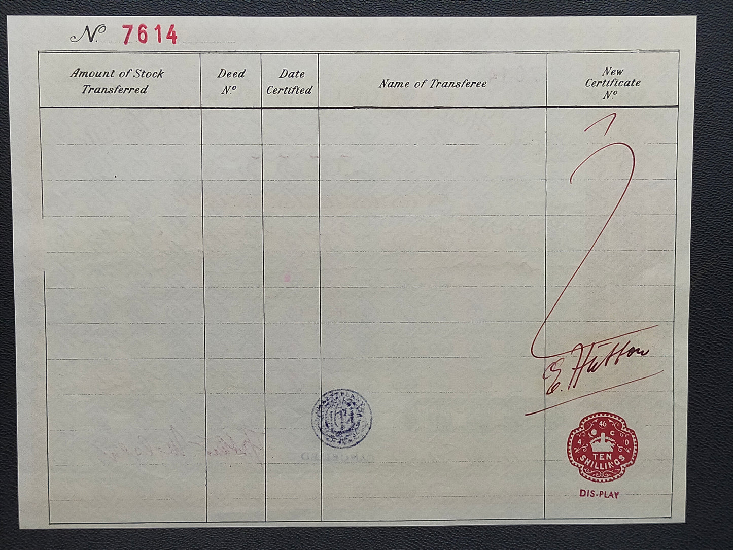 Historische Cunard Steam-Ship Aktie von 1912