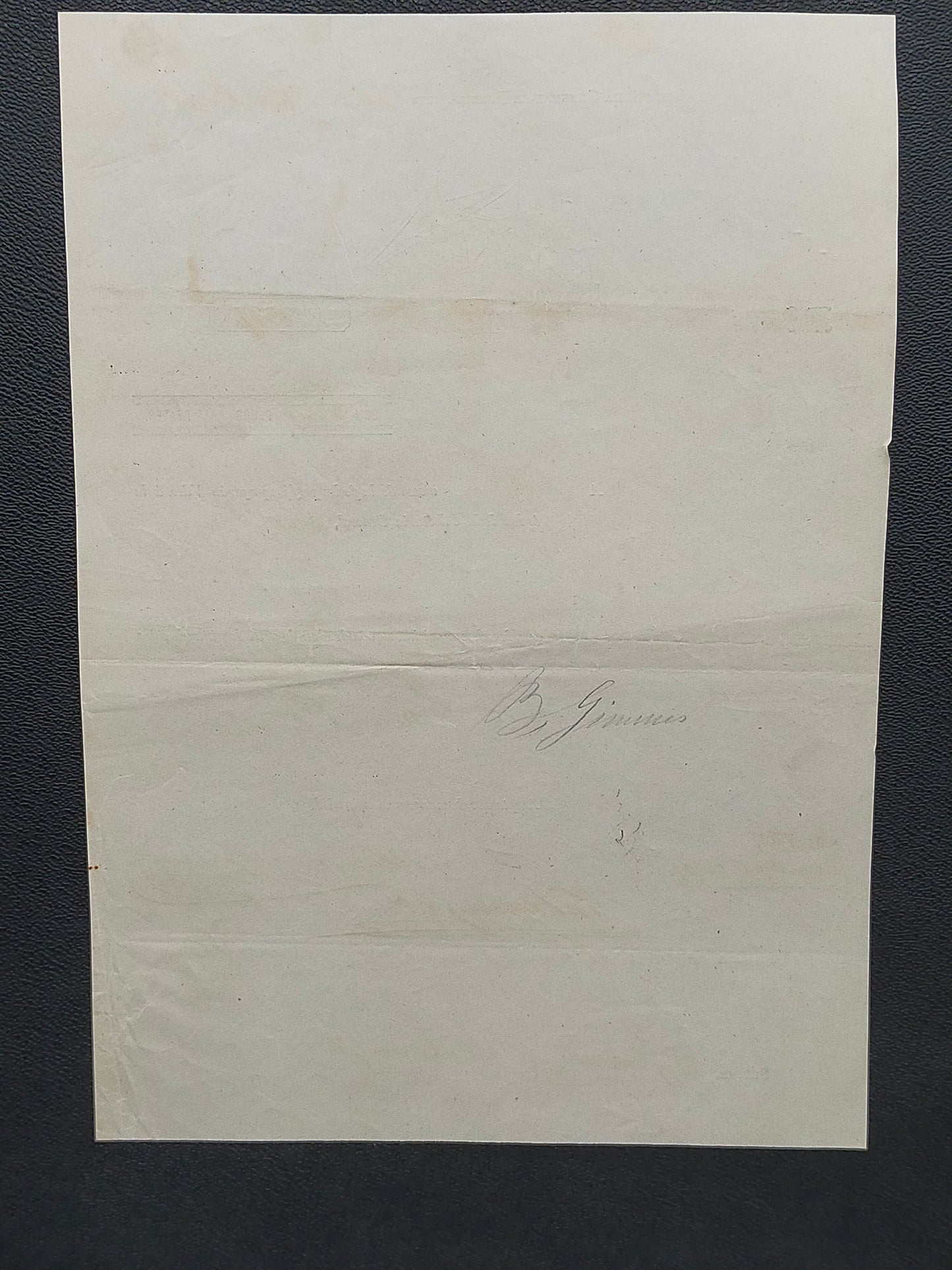Historisches Zolldokument Buenos Aires 1857