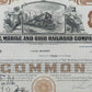 Historische Gulf, Mobile and Ohio Railroad Aktie 10 Shares von 1969
