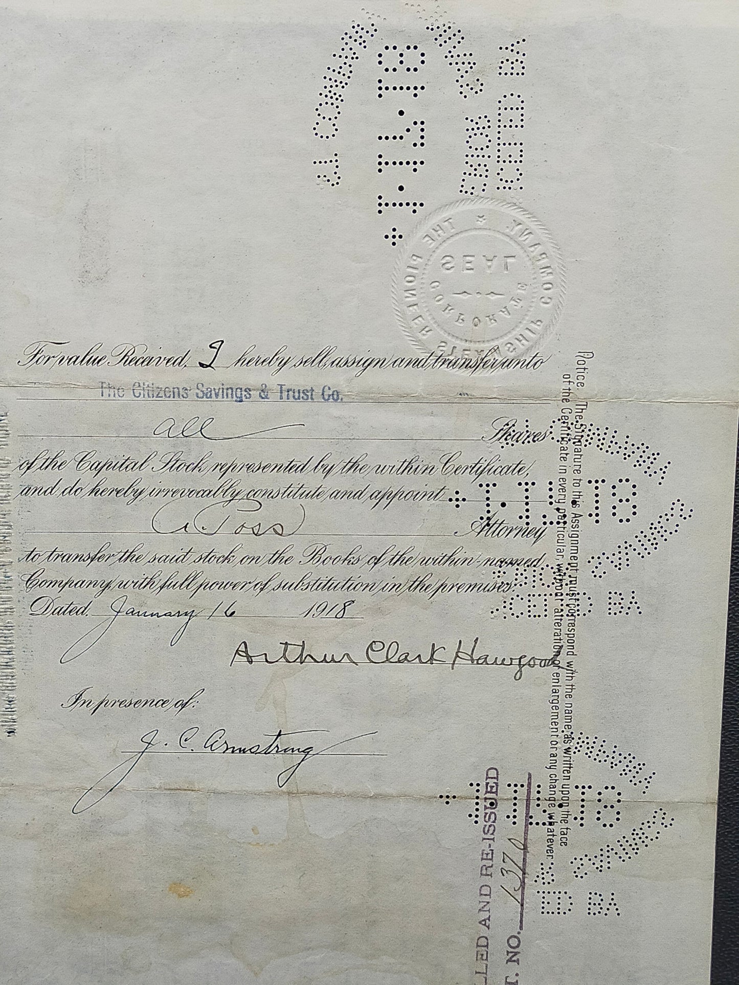 Historische Aktie The Pioneer Steamship Company 1916 Schiffahrt Scripophily