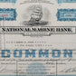 Historische Aktie – The National Marine Bank of Baltimore (1954)
