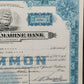 Historische Aktie – The National Marine Bank of Baltimore (1954)