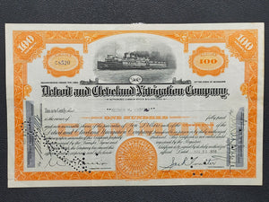Historische Aktie Detroit and Cleveland Navigation Company 1938