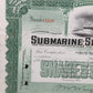 Historische Aktie Submarine Signal Company 1937