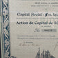 Historische Aktie Entreprises Maritimes Belges 500 Francs von 1919