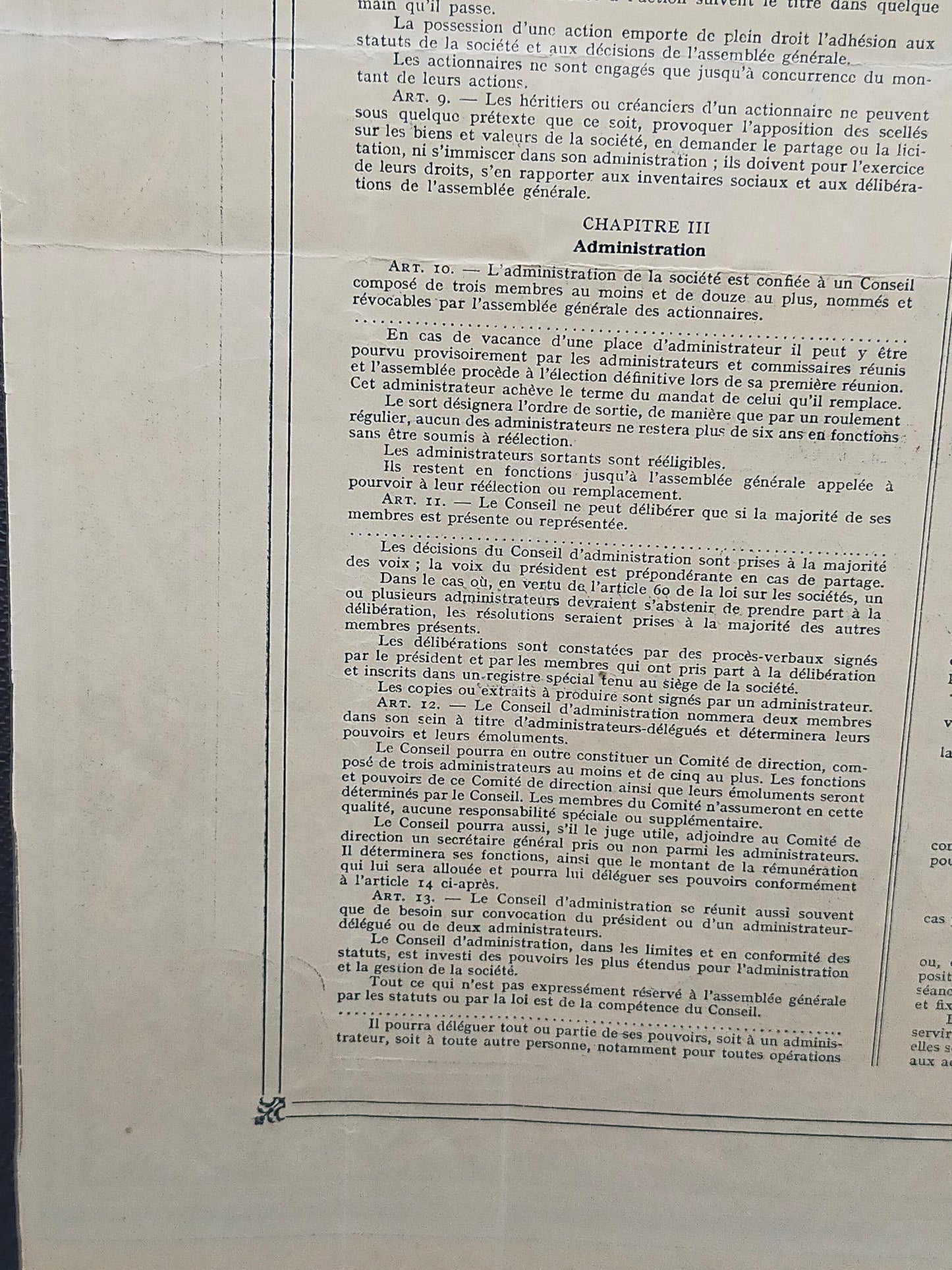 Historische Aktie Entreprises Maritimes Belges 500 Francs von 1919
