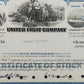 Historische United Fruit Company Aktie 100 Shares von 1970