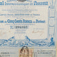 Historische Panama Kanal Aktie 1880 Compagnie Universelle Antikes Wertpapier