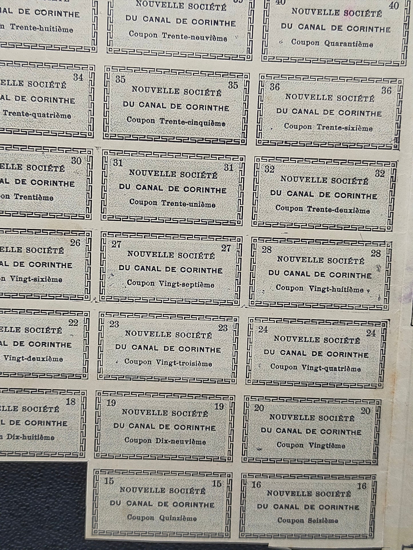 Historische Aktie der Korinth-Kanal-Gesellschaft von 1907