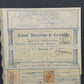 Historische Aktie Canal Maritime de Corinthe 1882