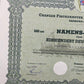 Historische Aktie Cranzer Fischdampfer AG Hamburg 1950 100 DM Namensaktie