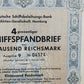Historischer Schiffspfandbrief 1942 Deutsche Schiffsbeleihungs-Bank AG