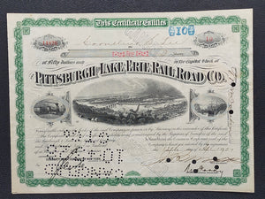 Titel Historische Aktie Pittsburgh & Lake Erie Rail Road Co. 1927