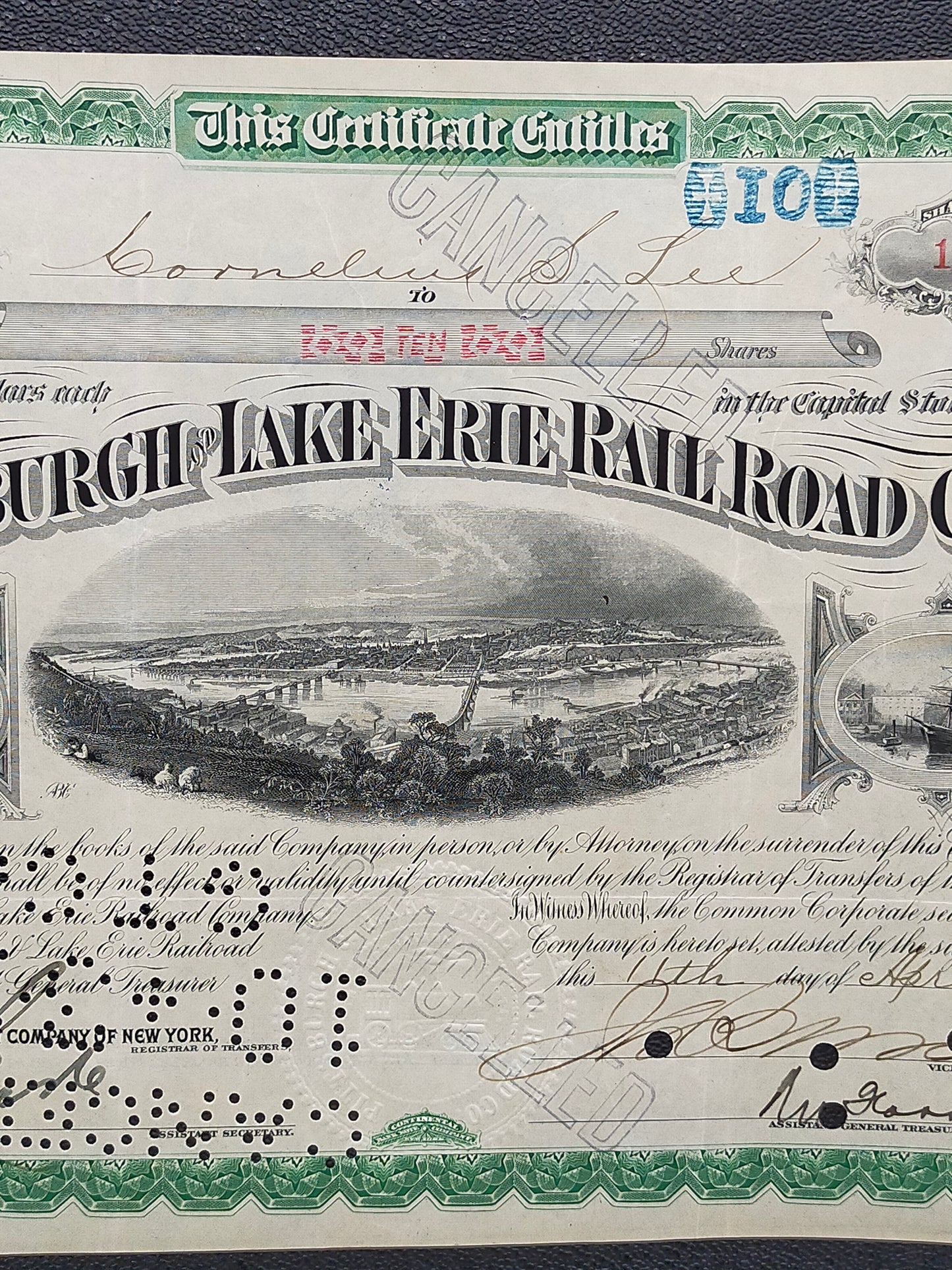 Titel Historische Aktie Pittsburgh & Lake Erie Rail Road Co. 1927