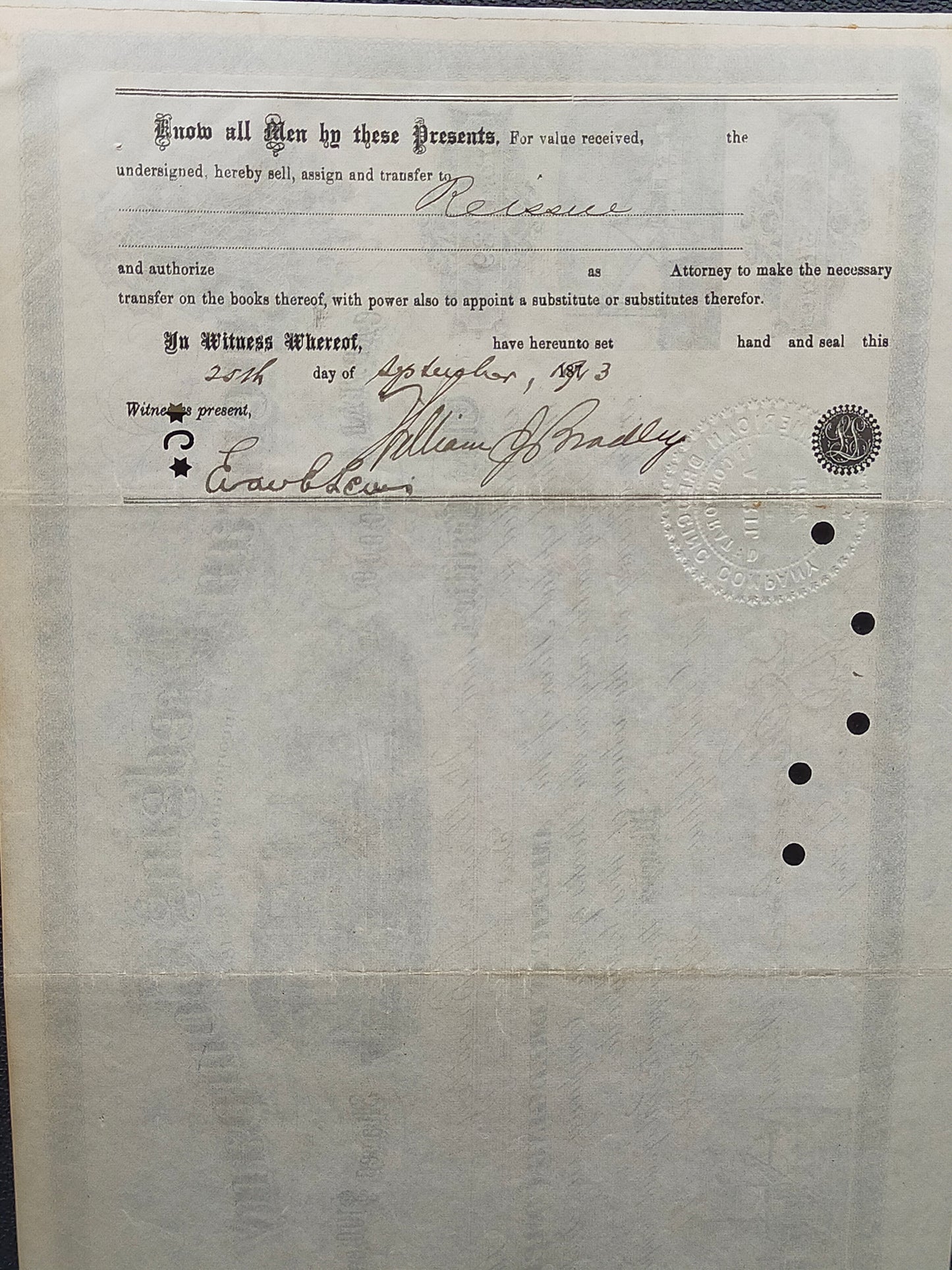 Historische Aktie American Dredging Company (1897)