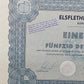 Historische Aktie Elsflether Werft AG 50 Deutsche Mark von 1990